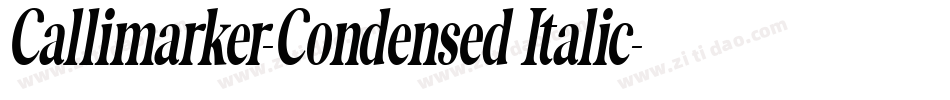 Callimarker-Condensed Italic字体转换